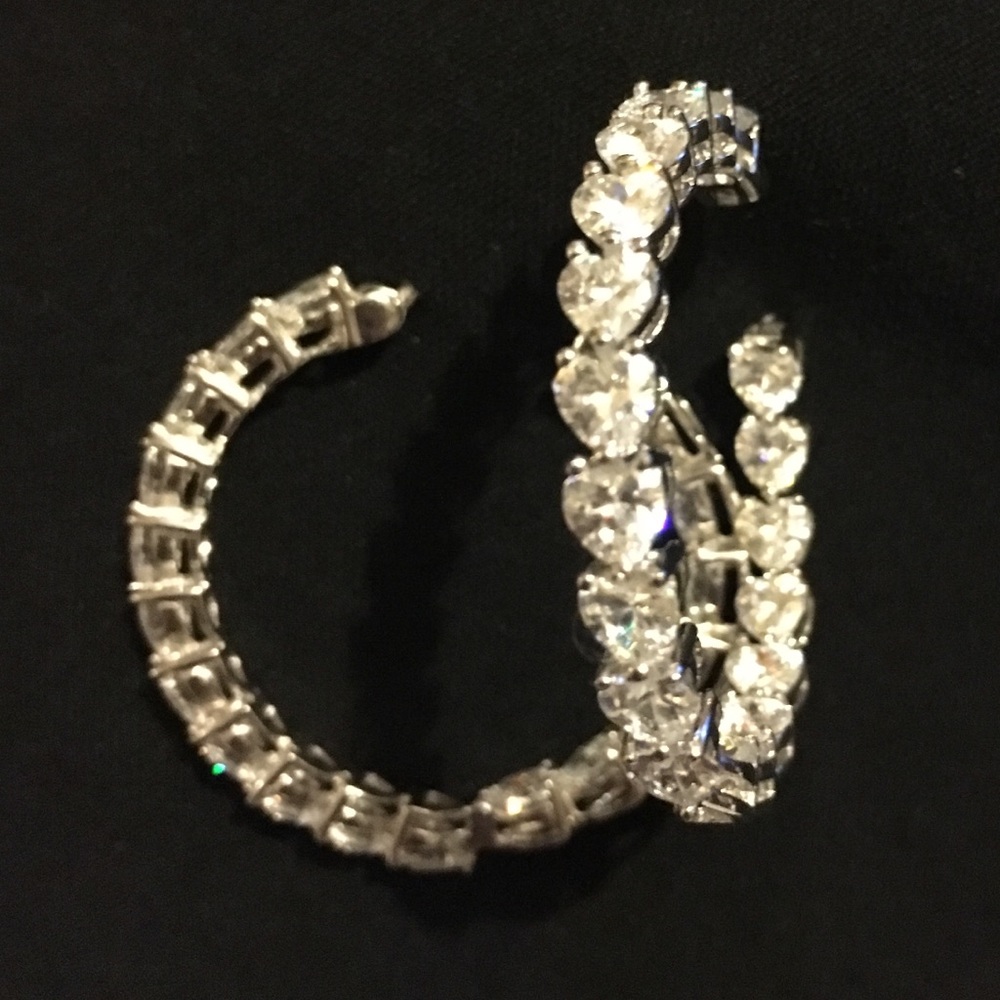 CZ & Stainless steel hoop earrings